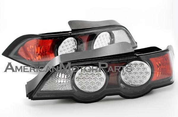 Depo pair euro style black altezza tail lights w/ led 02-04 03 acura rsx