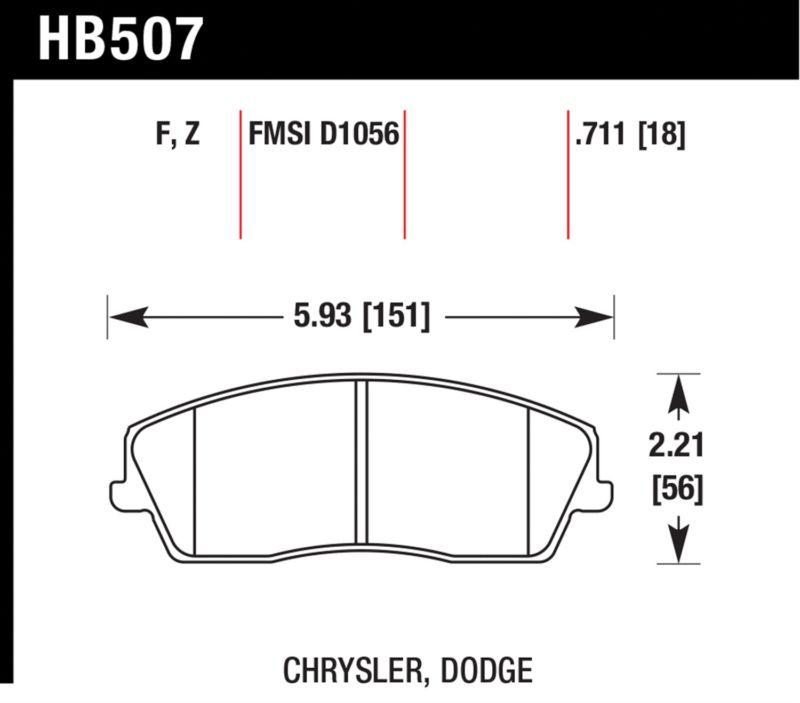 Hawk performance hb507f.711 disc brake pad