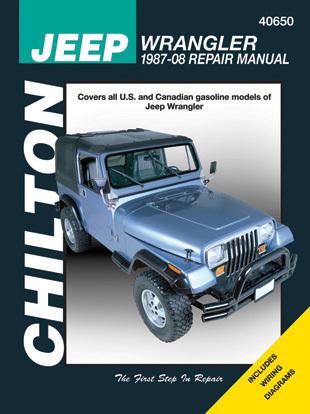 Chilton 40650 repair / service manual-repair manual jeep wrangler 1987-2011