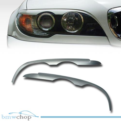 Painted bmw e46 facelift 2d coupe headlight eyebrows eyelids 02-05●