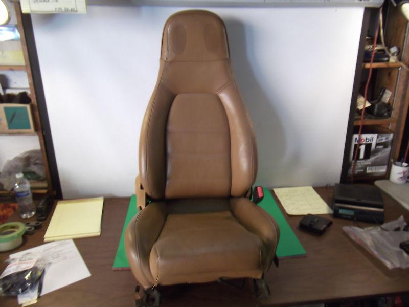 Miatamecca seat r/s tan leather 94-97 miata mx5 w/seat track speakers mazda