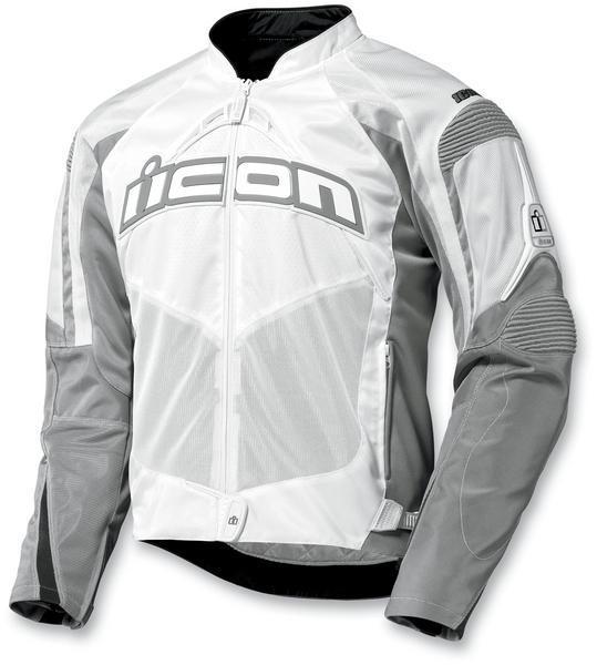New icon contra white/gray textile jacket. large/lg