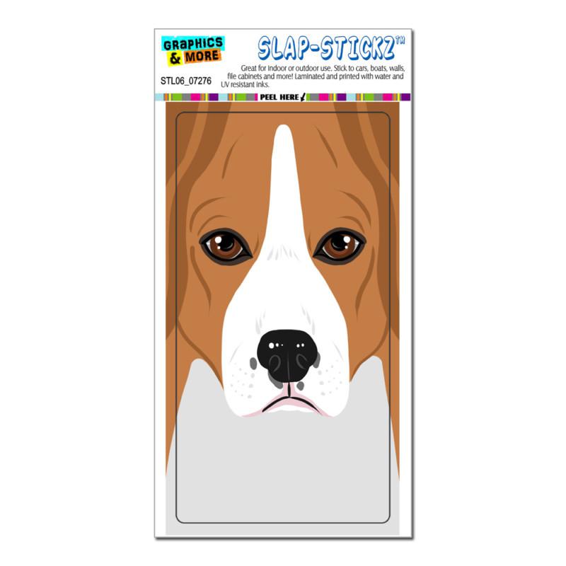 Beagle - dog pet full face - slap-stickz™ car window locker bumper sticker
