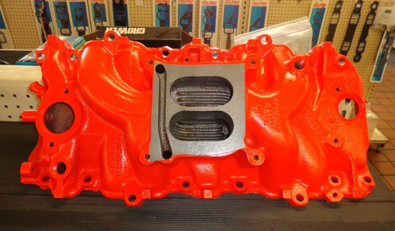 Bb chevy cast iron holley oval port intake manifold 3866948 - date code j765