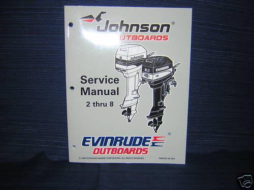 1997 johnson / evinrude service manual 2 thru 8 h.p.