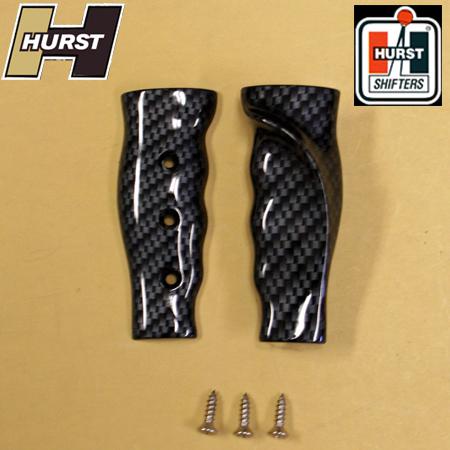 Carbon fiber pistol grip and screws for hurst mopar pistol grip handles