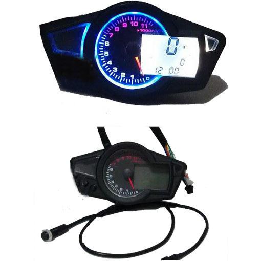 New lcd digital odometer speedometer tachometer motorcycle w/ backlight