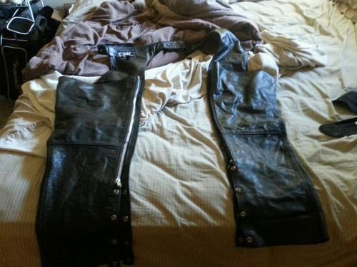 Leather chaps size large