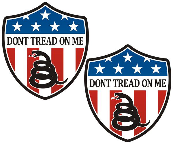 Dont tread on me decal set 3"x2.6" american flag old glory sticker u5ab