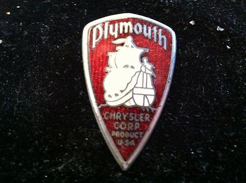 Plymouth radiator / hood emblem