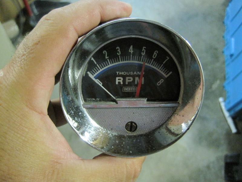 Vintage dixco 8k 8000 rpm sweep tach tachometer hot rat rod gasser