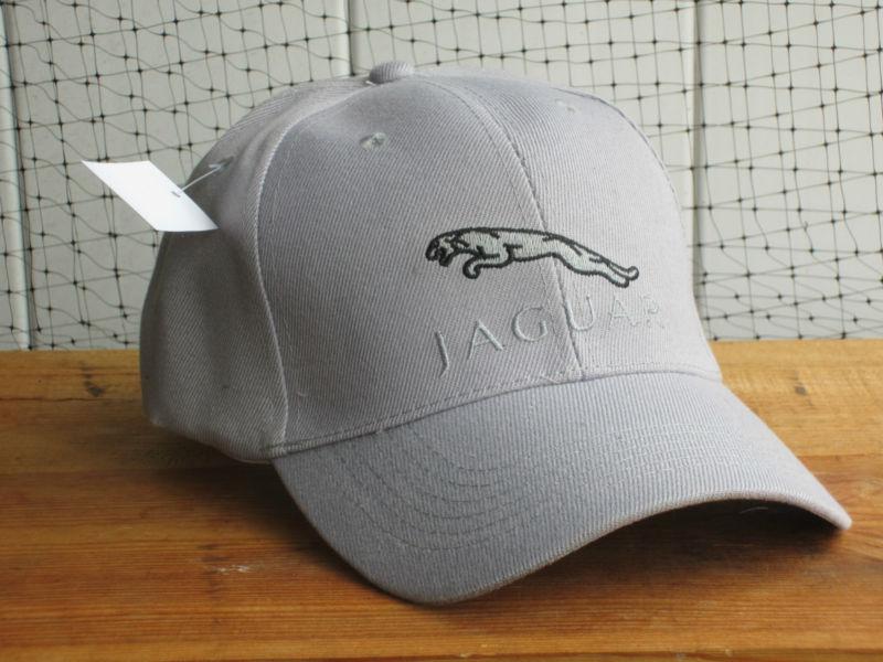 New nwt jaguar logo gray baseball golf fishing summer hat cap automobile car nr