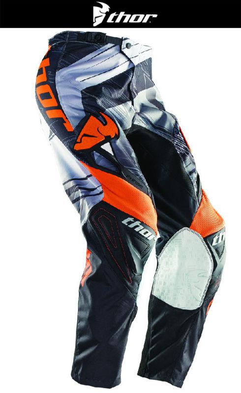 Thor phase swipe orange black white sizes 28-44 dirt bike pants motocross mx atv