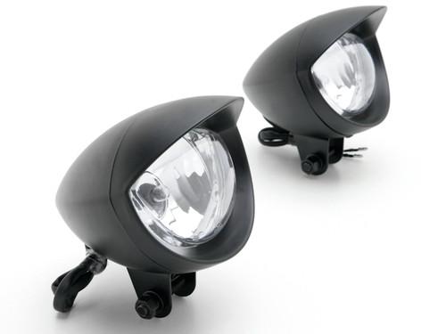 Custom black passing fog headlight for kawasaki eliminator bn 125 250 600 900