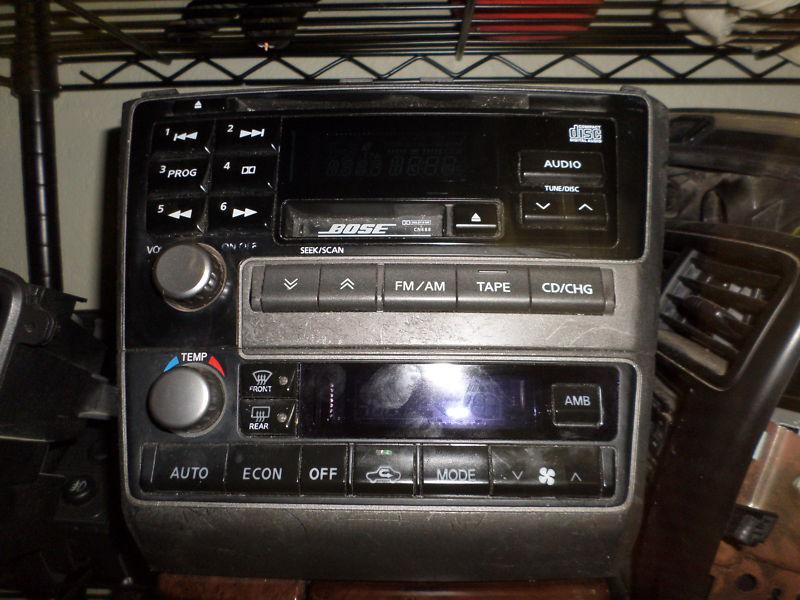 2000 01 infiniti i30 i35 bose am fm radio stereo tape cassette cd player ashtray