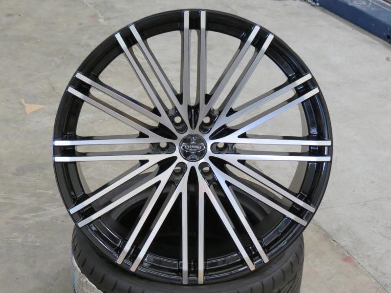  20" versante concave black machined rims with tires  5x114.3 5x112 5x120
