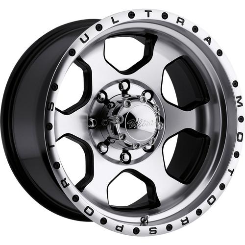 16x8 machined black ultra rogue (175) wheels 7x150 -6