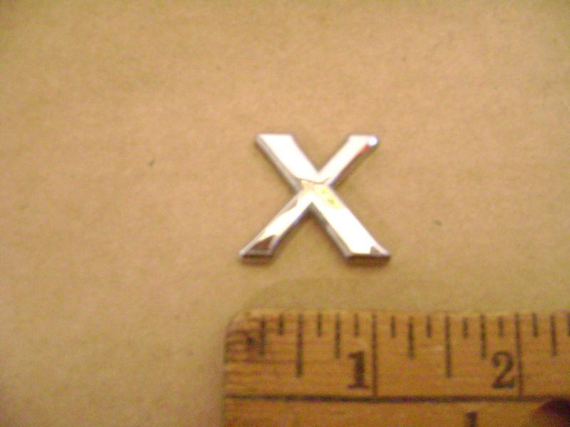X chrome emblem sticker ford chevy nissan toyota honda saturn dodge 