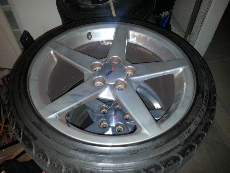2005 corvette wheels and tires polished