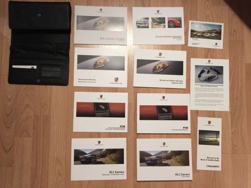 2014 porsche 911 owners manual set with black leather case