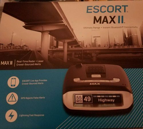 Escorts max 2 radar detector, lazer, gps, bluetooth, iphone, android