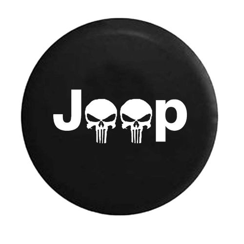 R16 cool skulls logo spare tire cover soft case spare wheel tyre cover for jeep