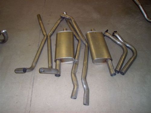 1956 ford thunderbird dual exhaust system, aluminized with resonators