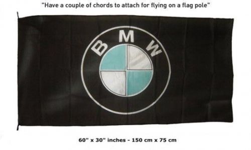 New bmw logo black flag banner sign 30x60 inches serie z8 z4 i8 i3 x6 m i