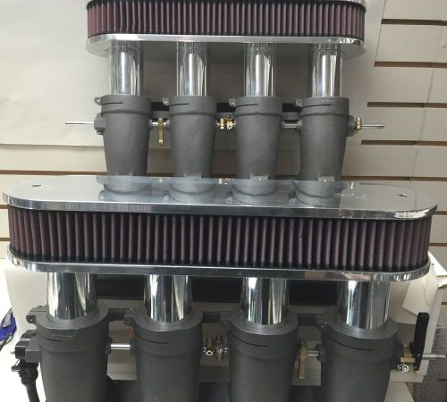 Billet hilborn air filter  for ls  chevy and other  8 stack injections -polished