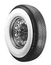 Denman   classic iv tire size: g78 --15 sidewall:  ww  load range:  b (4 ply)