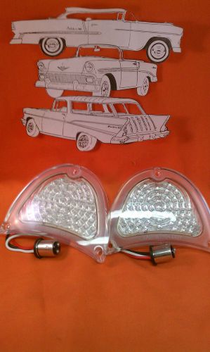 1957 chevy led taillight lens clear belair sedan wagon nomad hardtop convertible