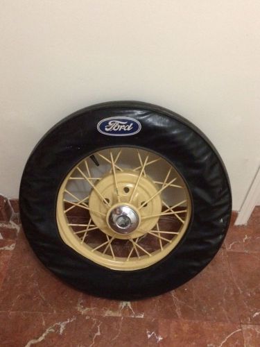 Vintage, antique black wall tire model a and model t spare
