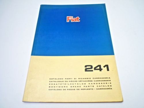 Fiat 241 factory bodywork parts manual