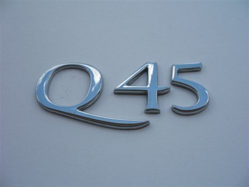 94 95 96 infiniti q45 rear chrome trunk lid emblem logo badge sign symbol oem #2