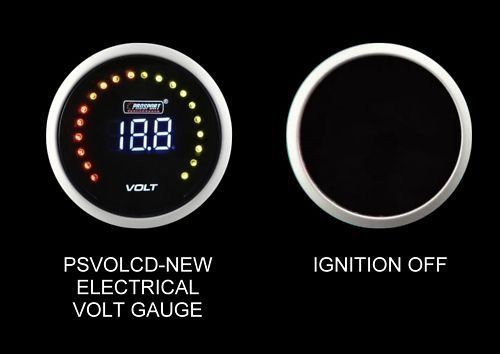 Volt gauge gauges-digital blue lcd display 52mm 2 1/16&#034;