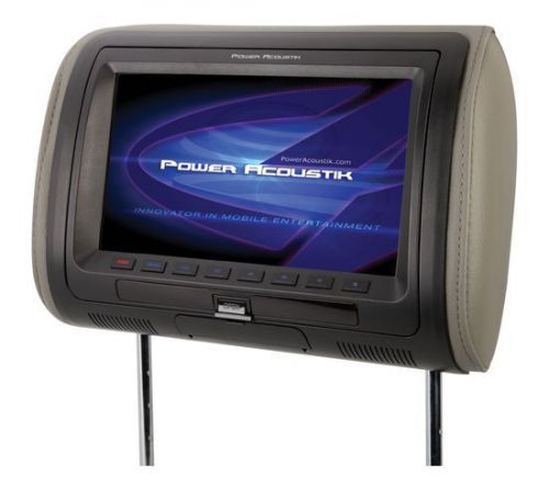 New! power acoustik h-71hd single 7&#034; lcd headrest monitor w/ mhl mobilelink