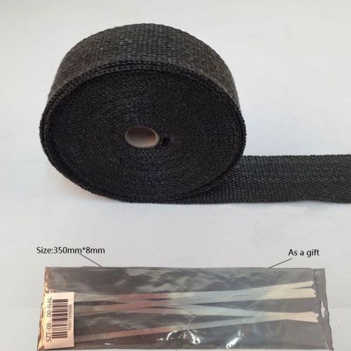 Black insulating exhaust wrap copper wrap up to 30% more efficient -3.81cm*10m y