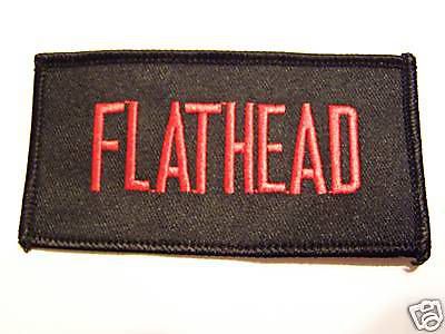 #0452 motorcycle vest patch flathead