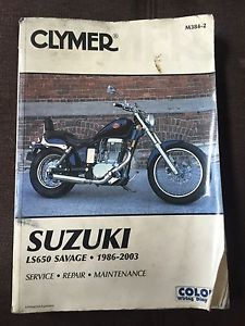 Clymer m384-2 service shop repair manual suzuki ls650 savage/boulevard s40 86-03