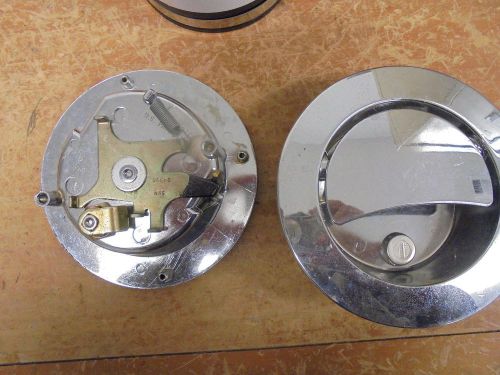 Chrome metal door/compartment handles with locks  nos 12 pieces