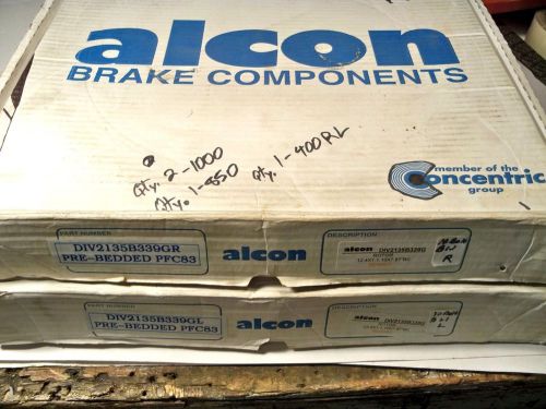 New alcon 1.1&#034; short track rear brake rotors 12 3/8&#034; od 10 bolt pair nascar arca