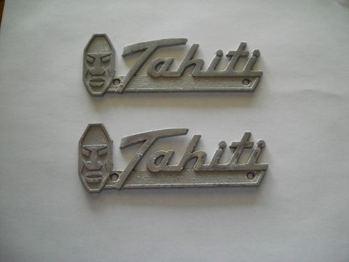 Ultra rare classictahiti boat badges with teaky man jet boat i/o don&#039;t miss out!