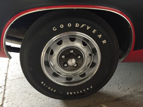 Mopar 14&#034; rally wheels with new poly glass tires
