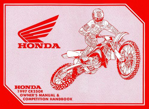 1997 honda cr250r motocross motorcycle owners competition handbook manual -cr250