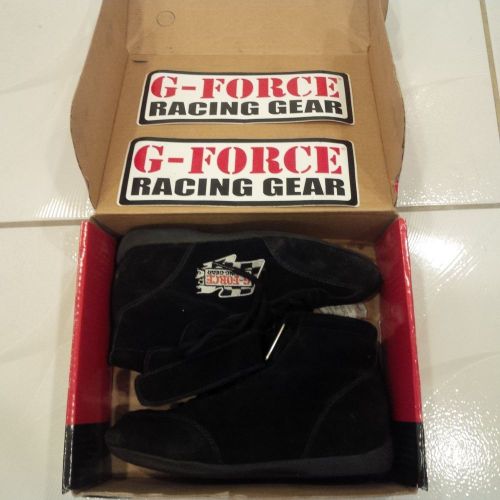 G-force 0235080bk racegrip black mid-top racing shoes men&#039;s us size 8