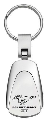 Ford kc3-mgt mustang gt chrome teardrop keychain/key fob engraved in usa genuine