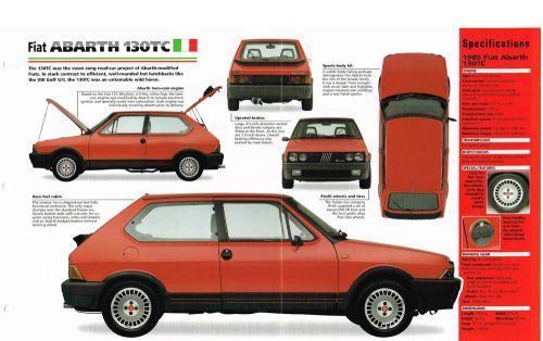 Fiat abarth 130tc strada imp brochure: 1984,1985,1986,  130 tc