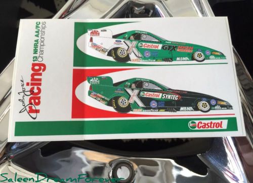 Castrol john force ford funny car 13 nhra championships dragster race decal gt