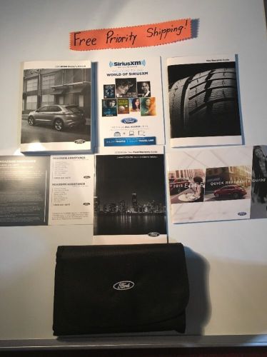 2015 ford edge owners manual w/case. #0057 free priority shipping!