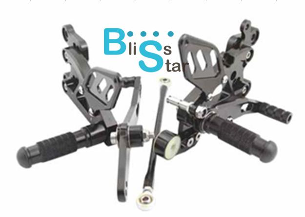 Black cnc adjustable rear sets rearsets fit yamaha yzf r6 2006-2012 y006